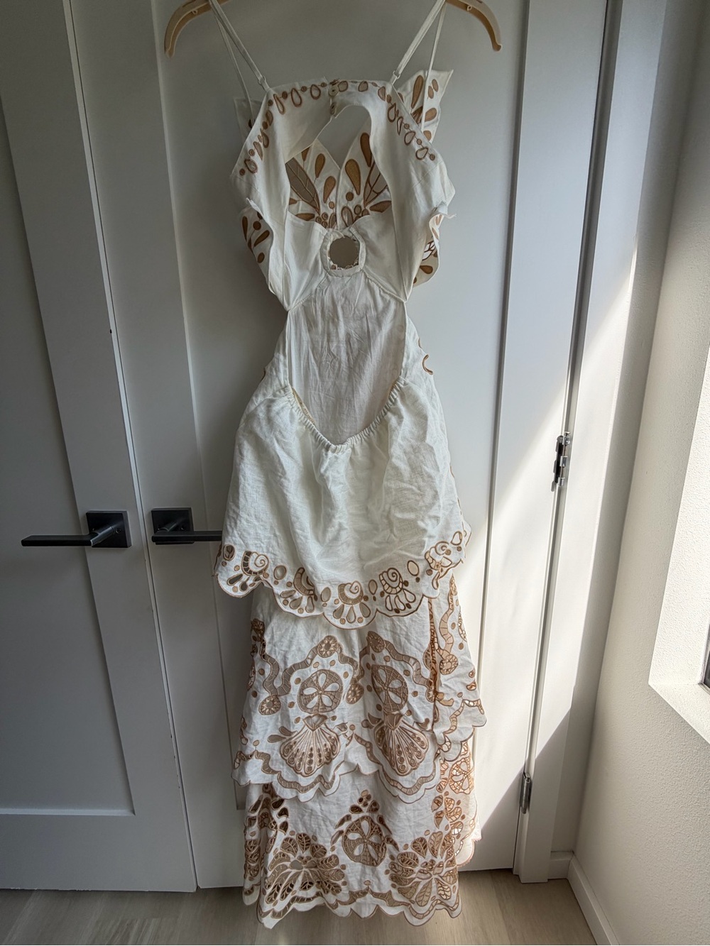 Farm Rio Off White Flower Richelie Dress - Picture 6 of 6